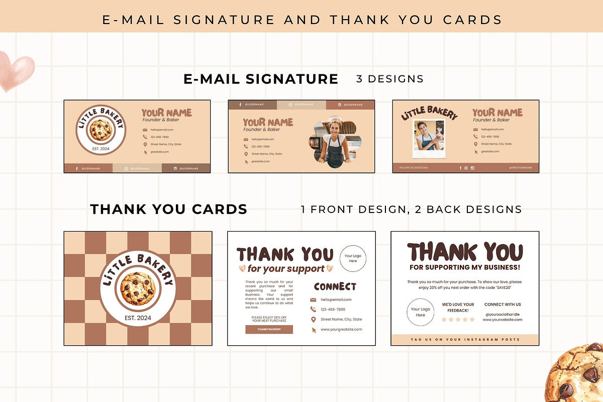 50+ Bakery Business Canva Templates, a Stationery Template by Anna Design Studio (Photo 6 of 14)