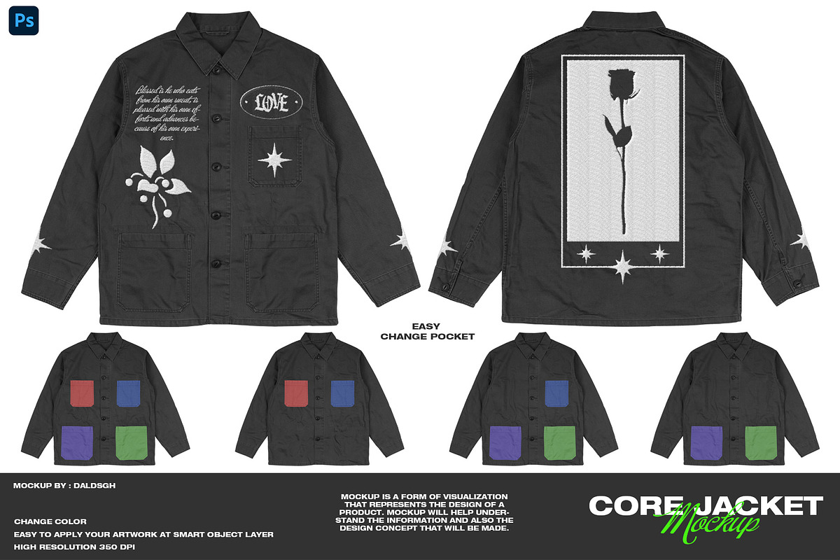Core Jacket - Mockup, a Hoody Mockup by DaldSgh (Photo 1 of 13)