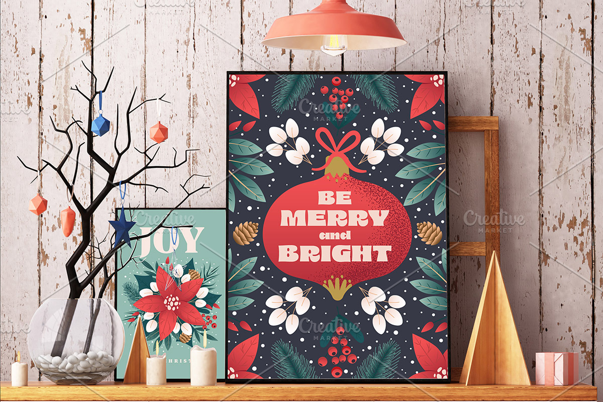 Christmas and Happy New Year cards, a Background Graphic by Creative Graphics (Photo 5 of 8)
