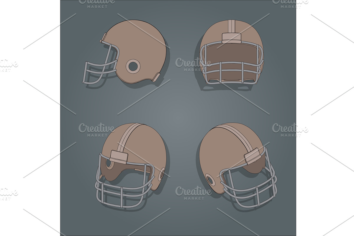 Vector American football helmet, an Object Illustration by piter.goskov