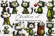 Christmas cat clipart, an Illustration by Designworld (Thumbnail 1 of 5)