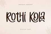 Rothi Kola | Display Font, a Handwritten Font by esamaradany (Thumbnail 1 of 9)