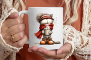Whimsical Christmas Cats Clipart, a Seasonal Illustration by designcity5 (Thumbnail 5 of 5)