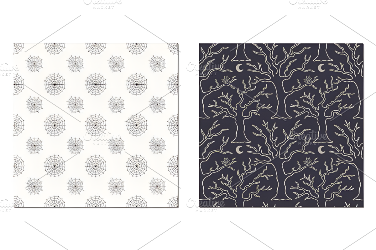 Minimal Line Art Halloween Patterns, a Pattern Graphic by Coco Bloom (Photo 4 of 5)