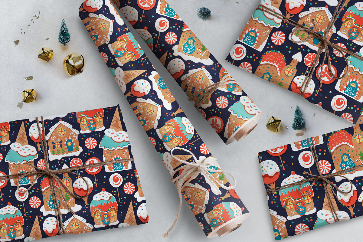 Gingerbread Candy Land, a Pattern Graphic by Lidiebug (Photo 3 of 7)