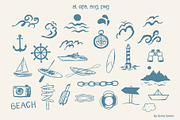 Coastal Life. Vector Illustrations., a Seasonal Illustration by Designwork (Thumbnail 8 of 21)