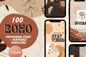 100 Boho Instagram Story Templates