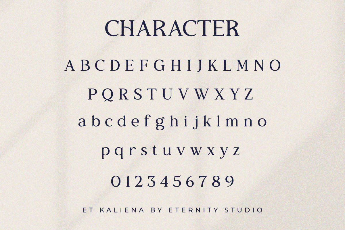 ET Kaliena - Serif Elegant Simplicit, a Serif Font by Eternity Studio (Photo 12 of 12)
