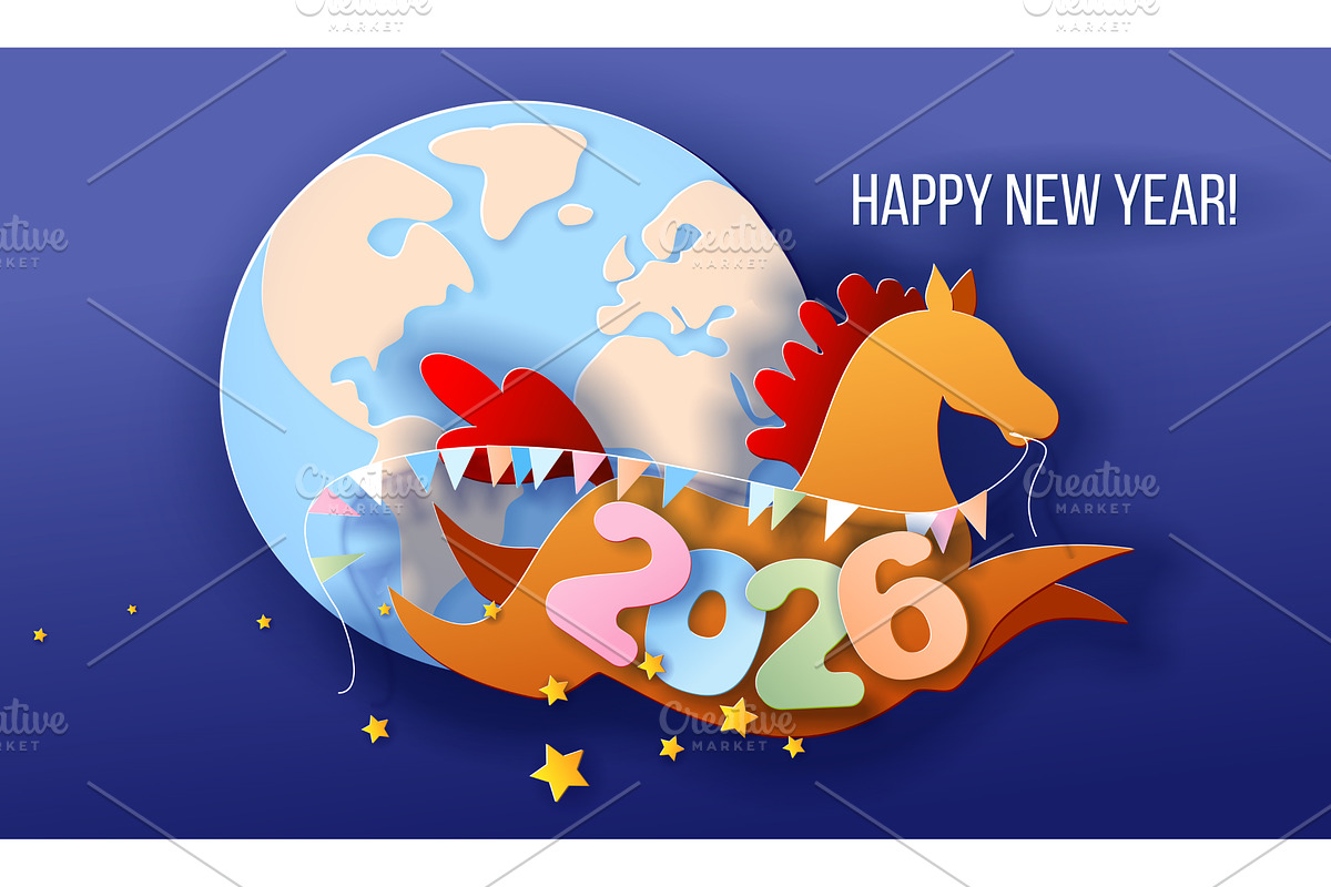 Happy Chinese new year 2026 greeting, a Person Illustration by Valenty