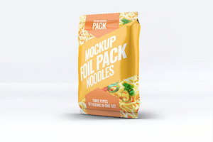 Instant Food Foil Bag Mock-Up