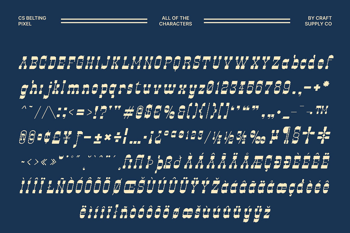 CS Belting Pixel, a Slab Serif Font by Craft Supply Co. (Photo 8 of 8)