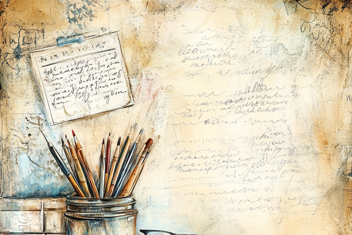 Artistic Notion Workspace Junk Paper, a Background Graphic by Printable Treasure (Photo 5 of 8)