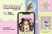 Uplane Retro Instagram Template, a Social Media Template by Shinra Labs (Thumbnail 1 of 6)