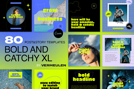 Instagram Social Media CANVA Bold, a Social Media Template by Vermeulen Design Studio