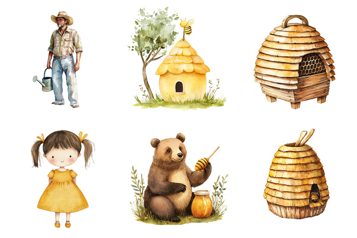 Little Honeybee Clipart, an Illustration by Design Market (Photo 4 of 4)