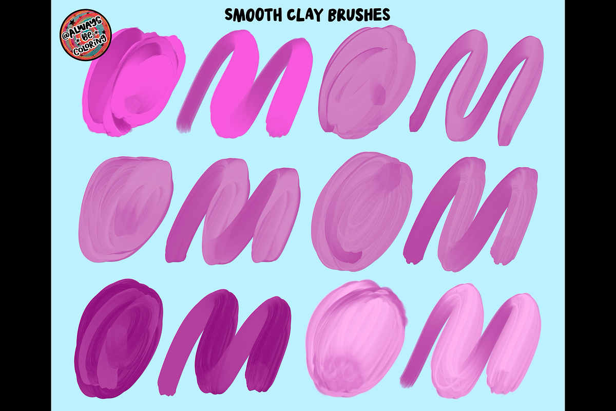 Procreate Clay Brush Set, a Brush Add-On by AlwaysBeColoring (Photo 4 of 9)