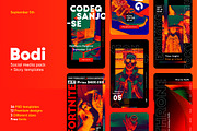 Cyberpunk Social Media Pack +Stories, a Social Media Template by September 5th (Thumbnail 1 of 14)