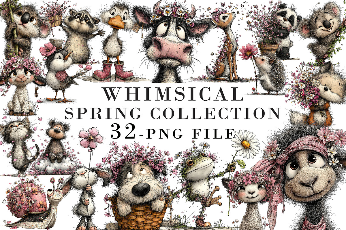 Whimsical Spring Clipart Collection, an Illustration by Libby Wishes (Photo 1 of 6)