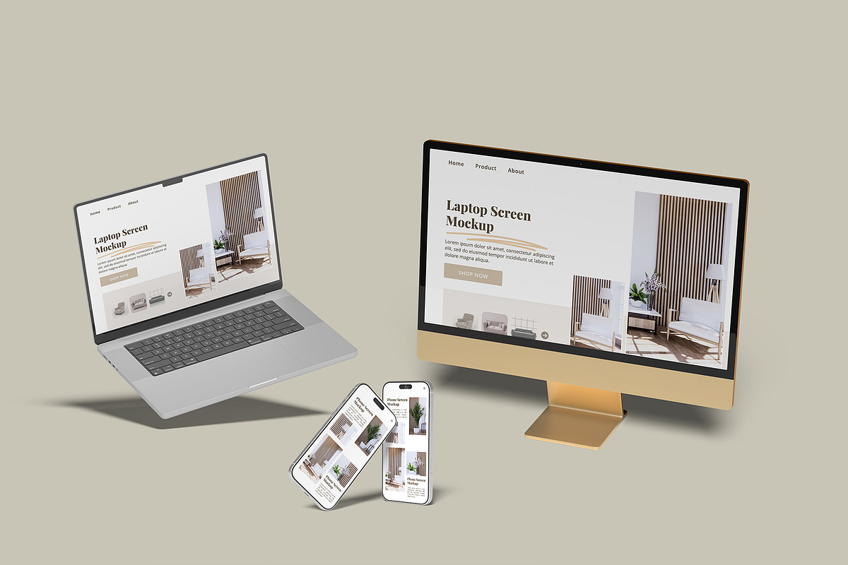 Multi Device Mockup, an iPhone Mockup by rizalamora (Photo 9 of 10)