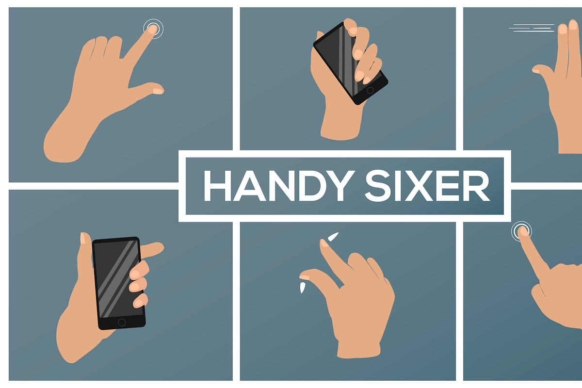 Vector Hand Gesture Poses, an Illustration by MotionDad