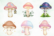 Watercolor Cute Magic Mushroom Png, an Illustration by Creative Art (Thumbnail 3 of 9)