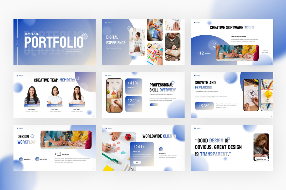 Creative Portofolio Google Slides, a Presentation Template by Loin Studio