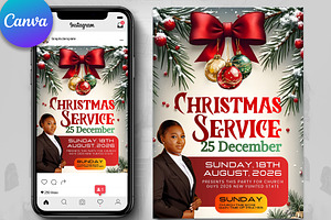 Christmas Service Church Flyers