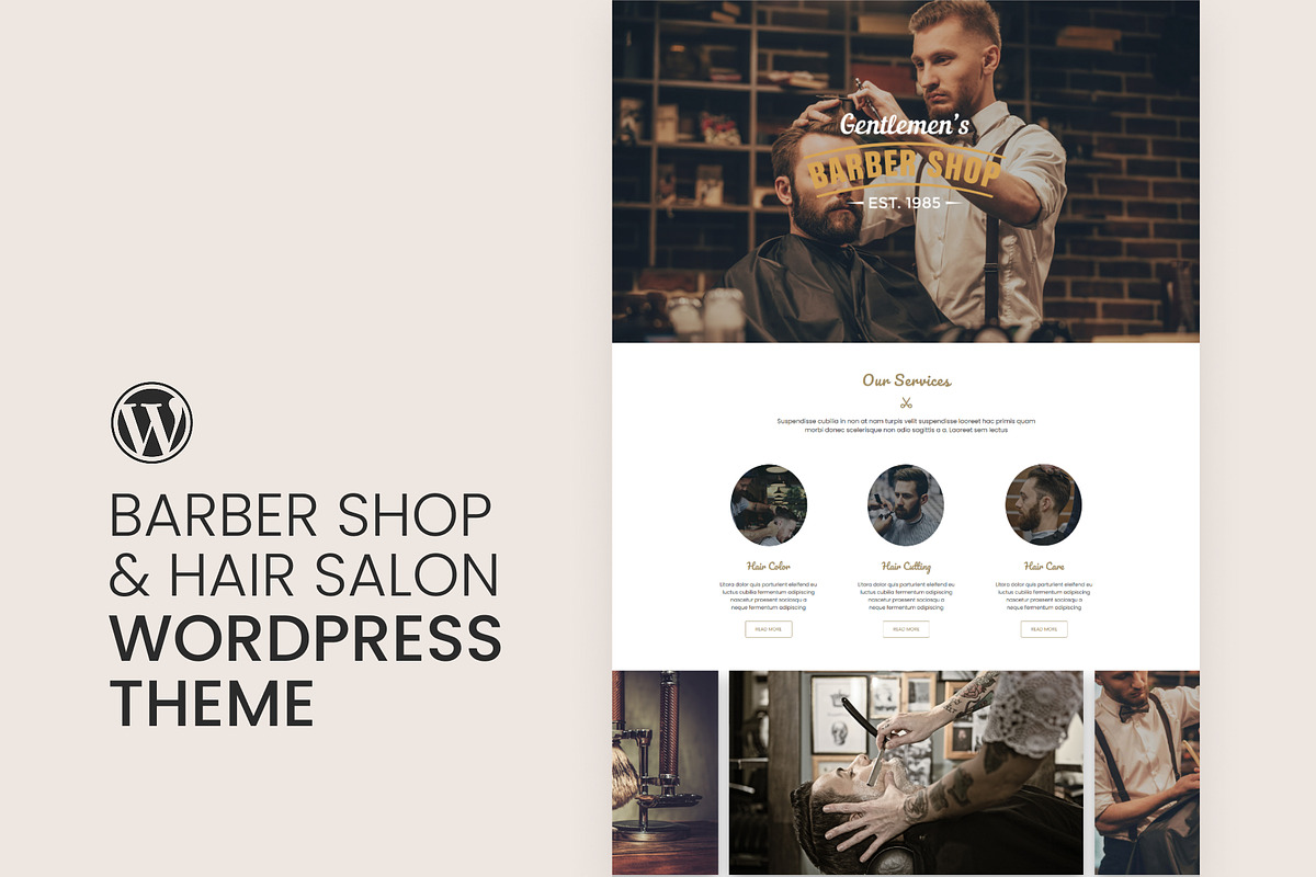 Barber Shop WordPress Theme, a WordPress Template by Pixflow (Photo 2 of 10)