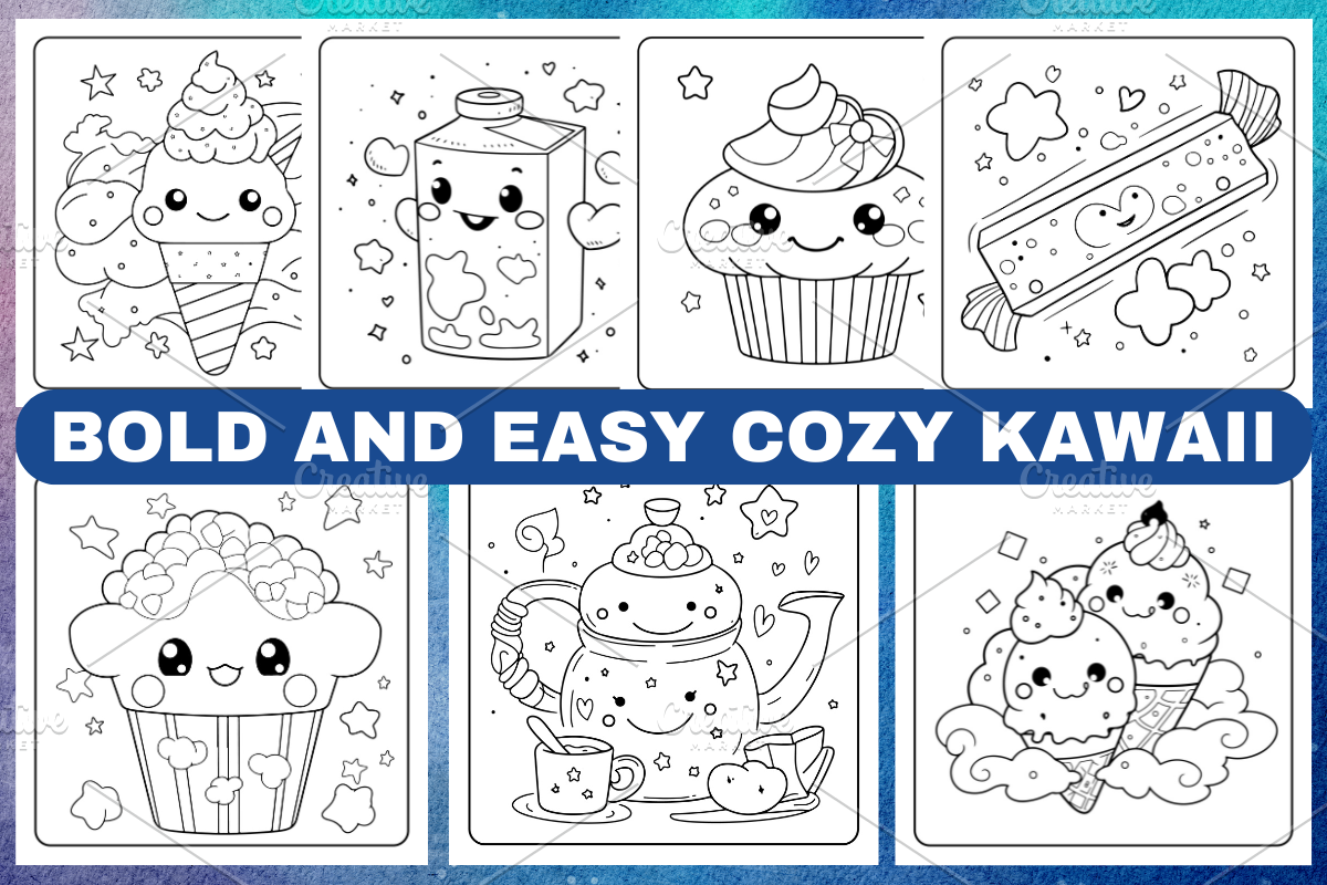 Cozy Kawaii Coloring Book Vol- 01, a Decorative Illustration by Coco Bloom (Photo 1 of 2)