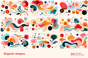 Organic shapes. 35 images, a Decorative Illustration by Handmadefont (Thumbnail 6 of 10)