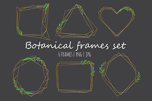 Geometrical Frames With Watercolor