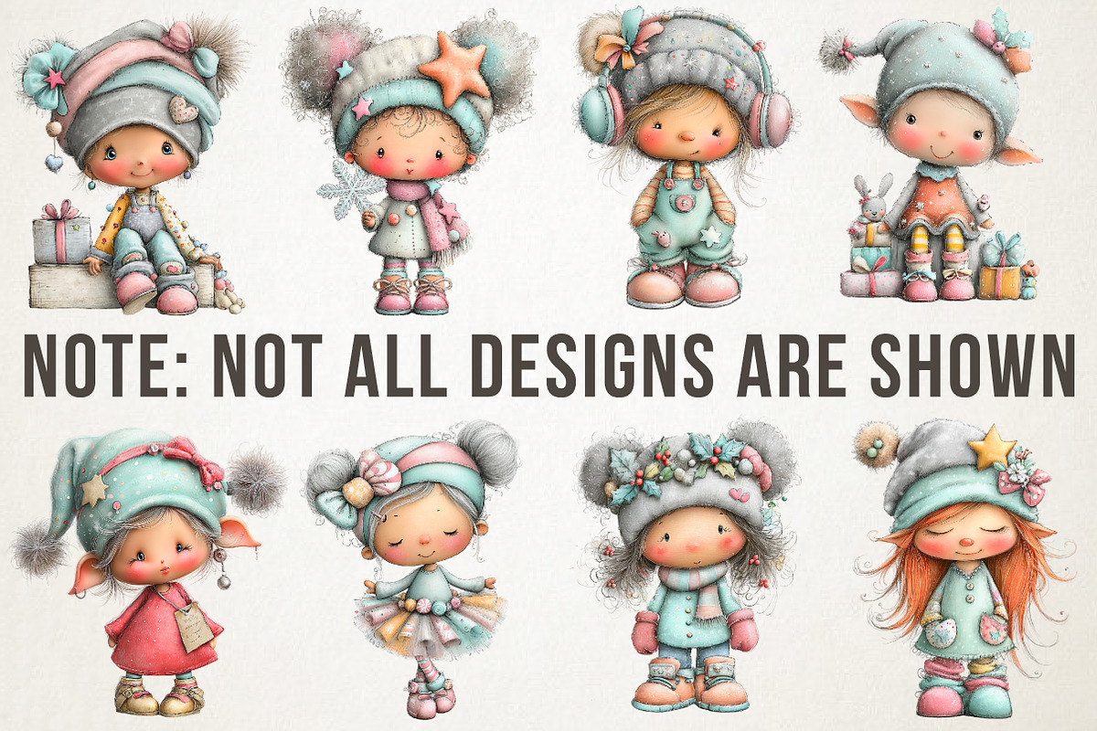 Christmas Elf Girl Clipart, an Illustration by RobertsArt (Photo 2 of 7)