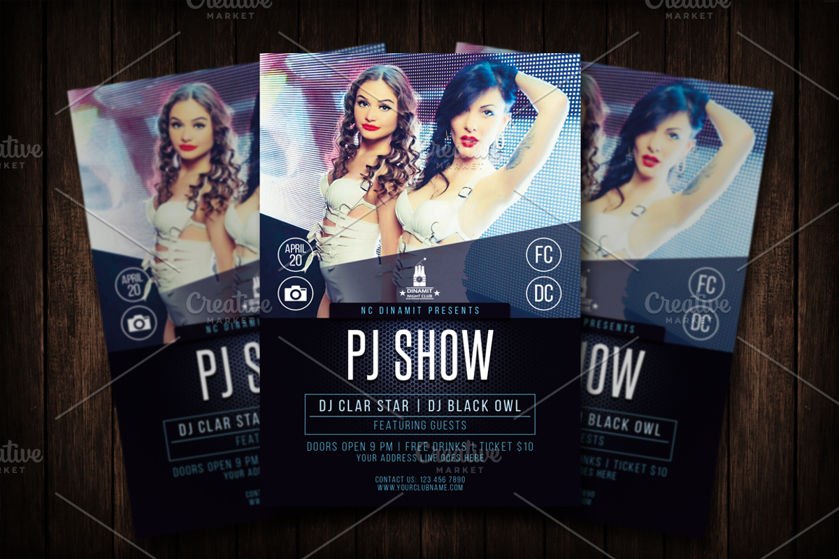 PJ Show Flyer Template, a Flyer Template by Malaxay (Photo 1 of 2)