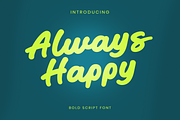Always Happy, a Script Font by alphArtype (Thumbnail 1 of 9)