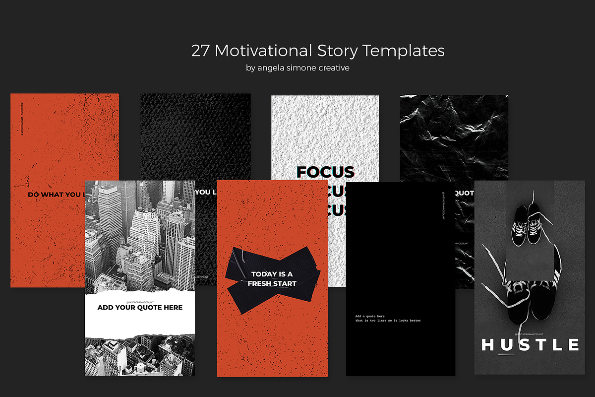 Dark Canva Instagram Posts, a Social Media Template by angela simone creative (Photo 6 of 6)