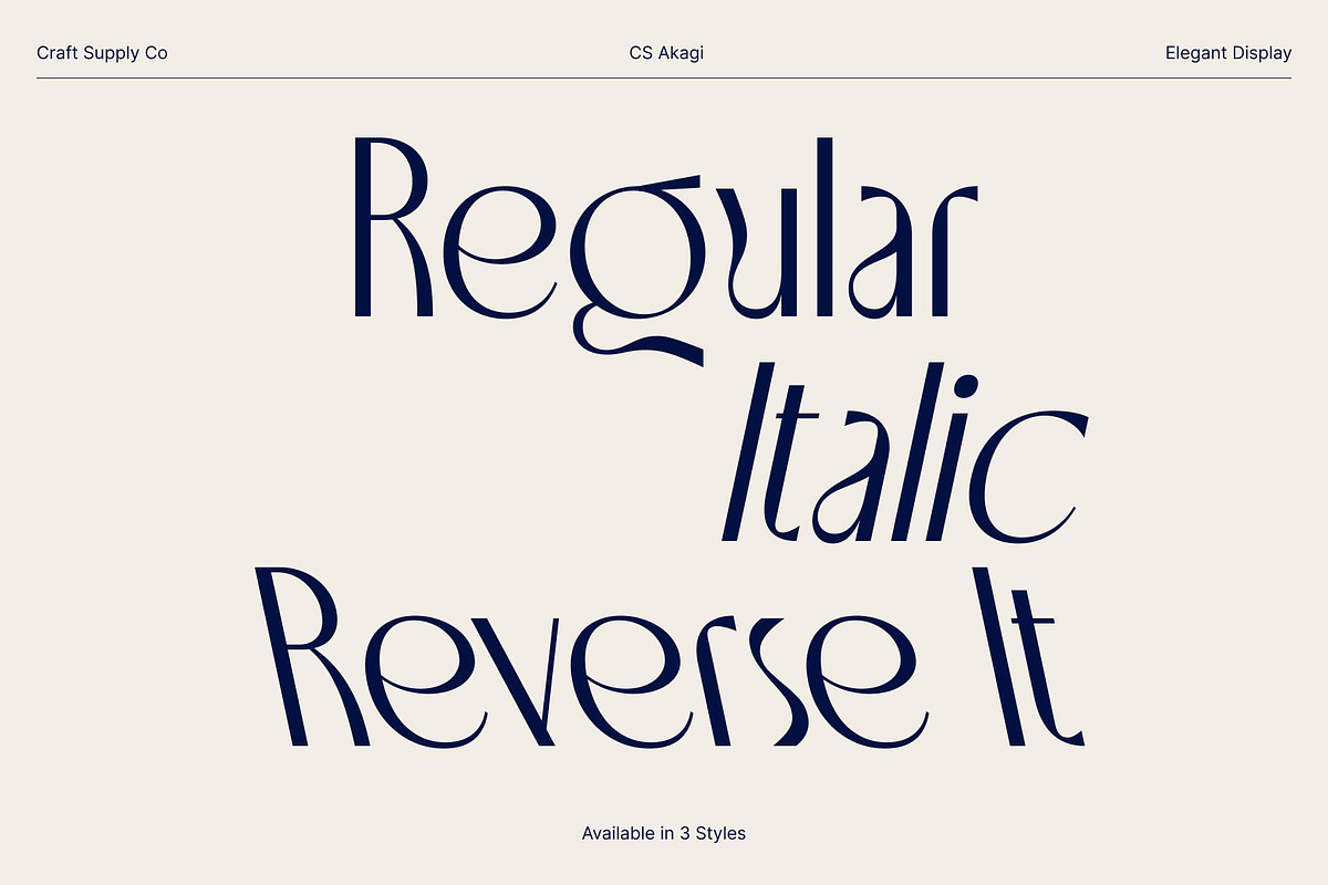 CS Akagi – Elegant Sans Serif, a Sans Serif Font by Craft Supply Co. (Photo 4 of 8)