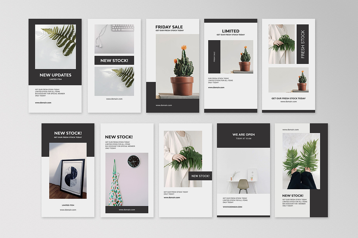 100 MINIMAL INSTAGRAM STORIES BUNDLE, a Social Media Template by Medianeka (Photo 2 of 13)