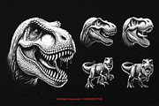 10 Bundle Dark Art T-Rex Dinosaur, an Illustration by Morspective (Thumbnail 3 of 7)