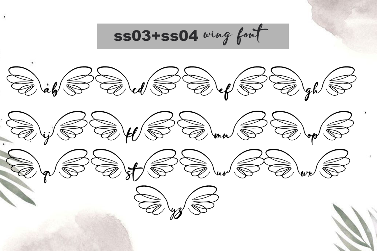 wing, a Script Font by cocodesign (Photo 5 of 8)