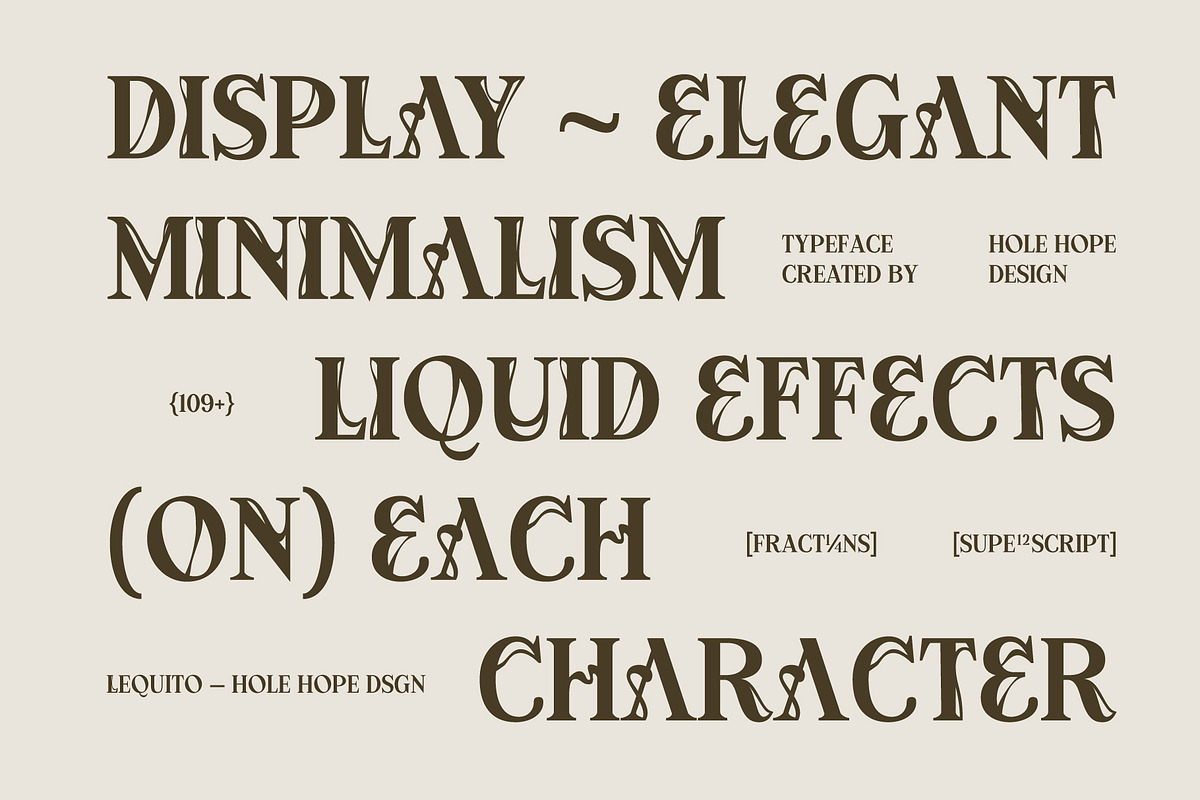 Lequito | Liquid Decorative Serif, a Serif Font by Hole Hope Design (Photo 2 of 10)