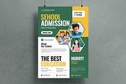 School Admission Flyer Template, a Stationery Template by MightyDesign (Thumbnail 1 of 6)