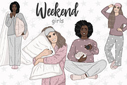 Weekend Girls Clipart, a Person Illustration by GlamArtZhanna (Thumbnail 1 of 5)