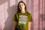 Merry Merry Christmas T-Shirt Design, a Graphic by Vector Portal (Thumbnail 2 of 6)