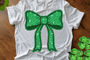 St. Patrick’s Day Glitter Bow PNG, an Illustration by Canvas Craft (Thumbnail 3 of 4)