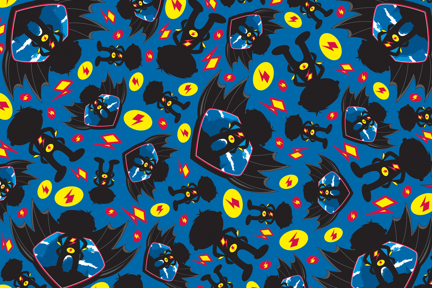 Cartoon Heroic Superhero Pattern, a Person Illustration by Mark Murphy ...