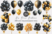 New Years Balloons Clipart, an Illustration by Designworld (Thumbnail 1 of 5)