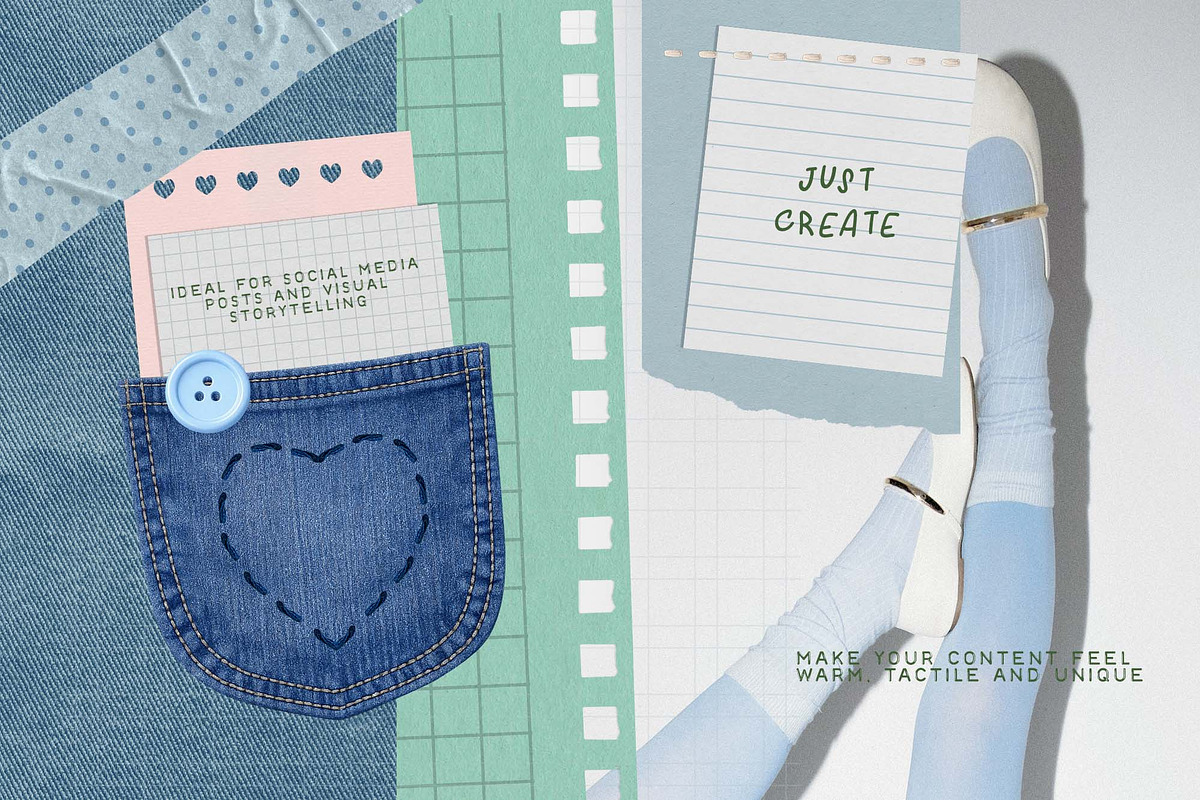 Jeansful Journaling Kit, an Object Graphic by DigARTbyHavroshka (Photo 3 of 14)
