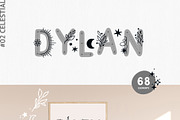 Kids Name creator Nursery art & Font, an Animal Illustration by tatiletters (Thumbnail 5 of 12)