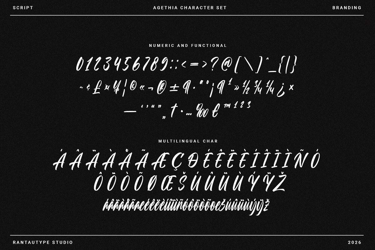 Agethia Branding Casual Script Font, a Script Font by RantautypeStudio (Photo 17 of 17)