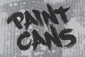 Graffiti Fonts PaintCans